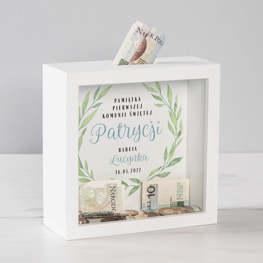 Personalizowana SKARBONKA KOMUNIJNA